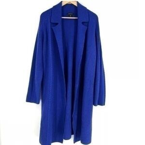 Ann Taylor Royal Blue Open Front CardiganSweater Medium